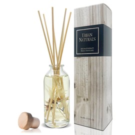 Urban Naturals Cedarwood & Vanilla Reed Diffuser Set | Made with Essential Oils & Real Botanicals | Cedar, Vanilla, Oak and Moss | Made in The USA
