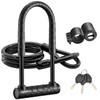Bike U Lock,Heavy Duty Combination Bicycle u Lock Shackle 4ft
