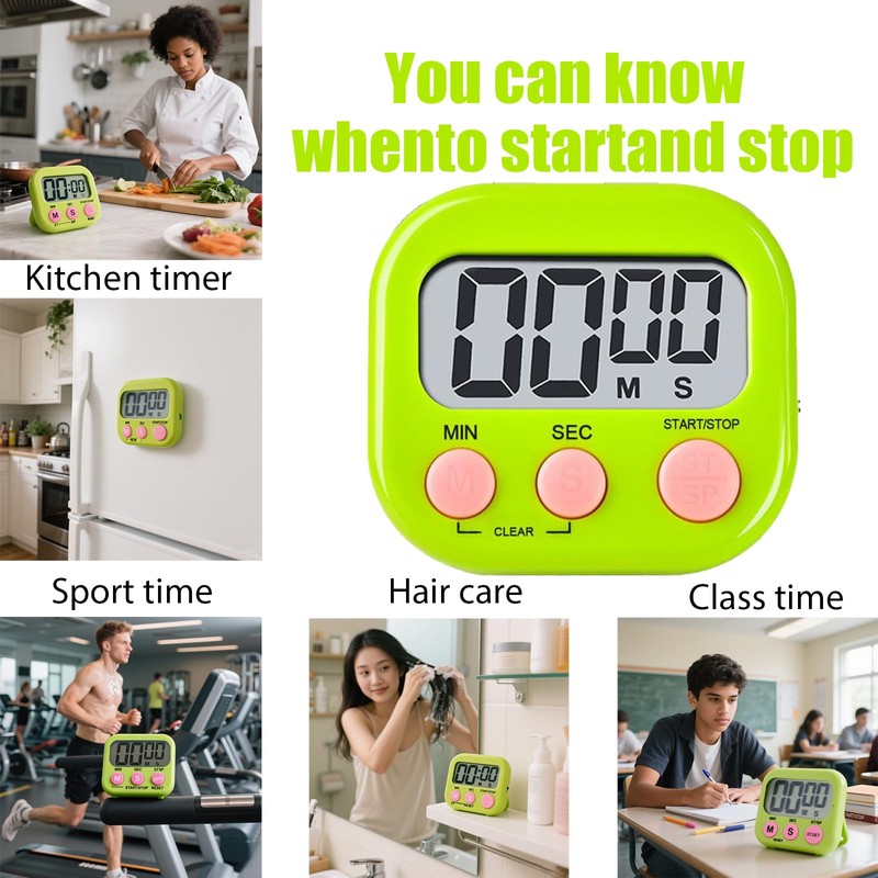 1 Pcs Kitchen Timer, Digital Classroom Timer, Stopwatch, Suitable for
