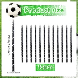 JOKILY Pack of 12 Football Party Bag Pencils, Football Pencils Football Eraser Pencil Suit, Football Decoration Birthday Children's Pencils for School Stationery Children's Birthday Party Favours