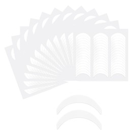 Quacc 12 Sheets 576 PCS French Manicure Strips Self-Adhesive Nail Guide Tips Manicure Nail DIY Art Stickers for Women Girls - Moon Shape Design