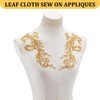NBEADS Pack of 2 Gold Flower Embroidery Patch, Golden Floral