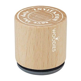 WOODIES Invitation Themed Stamp "INVITATION save the date" 1-3/16" Impression (071721)