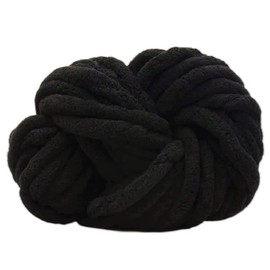 Maxee Thick Wool Yarn, 250 g, Chunky Arm Knitting Wool, Soft, XXL Chunky Knit, Soft Wool Yarn, for Crocheting a Blanket, Perfect for Weaving Pet Nest, Blankets, Scatter Cushions, Black