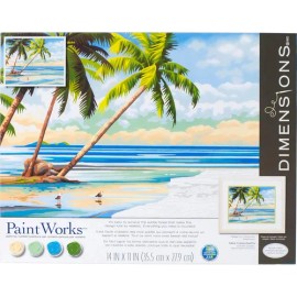 Kit De Pintura Por Números Vista Tropical 35 X 28 Cm Tropical