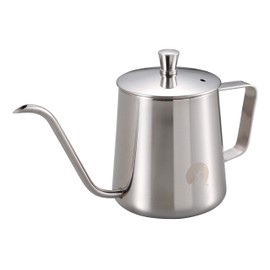 Captain Stag UW-3544 Coffee Pot, Drip Kettle, Coffee Drip Kettle, Fine Mouth, Full Water Capacity, 18-8 Stainless Steel, Silver, Product Size (W x D x H): Approx. 7.7 x 3.1 x 4.3 inches (195 x 80 x 110 mm)