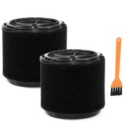 2 Pack VF3700 Filter for Ridgid Shop Vac, Wet Vac Filter Compatible with RIDGID Most 3-4.5 Gallon Shop Vacuums, Wet Application Foam Filter Fit WS0301VA WS0400DE WS14045, with 1 Cleaning Brush