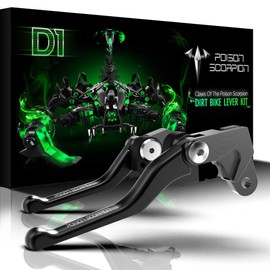 POISON SCORPION Black Dirt Bike Brake Clutch Levers Pivot Compatible with YZ80 YZ85 2001-2014 / TTR230 2005-2021 / KLX300R 1997-2004 / RM85 2005-2021 / RM125 RM250 2004-2008 /