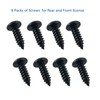OTTOPO Black License Plate Screws 18-8 Stainless Steel with Phillip