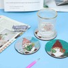 8 PCS Christmas Diamond Art Paintings Coasters with Iron Holder,