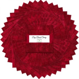Wilmington Prints - Dry Brush - 5 inch Squares 42 Pcs - Cherry