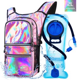 Mothybot Hydration Backpack Pack, Water Backpack 20L Capacities Included 2L Hydration Bladder, Festival Essential - Rave Hydration Pack Hydropack Hydro for Hiking, Running, Biking, Festival Gear