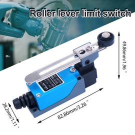 Taiss ME-8108 Limit Switch ME-8108 Roller Swivel Lever 1NC-1NO Waterproof Limit Switch 250 V AC for Electrical Control Switches in Mechanics and Other Industries ME-8108