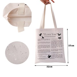 Fourth Wing Quotes Dragon Rider Reusable Shopping Bag Bookworm Shoulder Bag, Love You 4 Wings Tote Bag