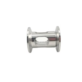 Geife Home Brewing 1.5" TC Flanges Tri Clamp Compact Sight Glass for 3/4 inch OD Pipe Fitting, Mini Type 2.25 inch Length