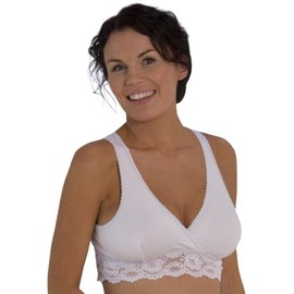 Carriwell Lace Nursing Bra (Small, White)