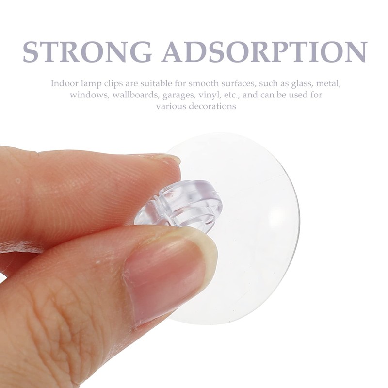 COHEALI 200pcs Sucker Design Lights Hanger Hooks Outdoor String Lights