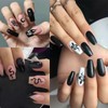 Snake Nail Sticker for Nail Art 3D Self-Adhesive Black Silver