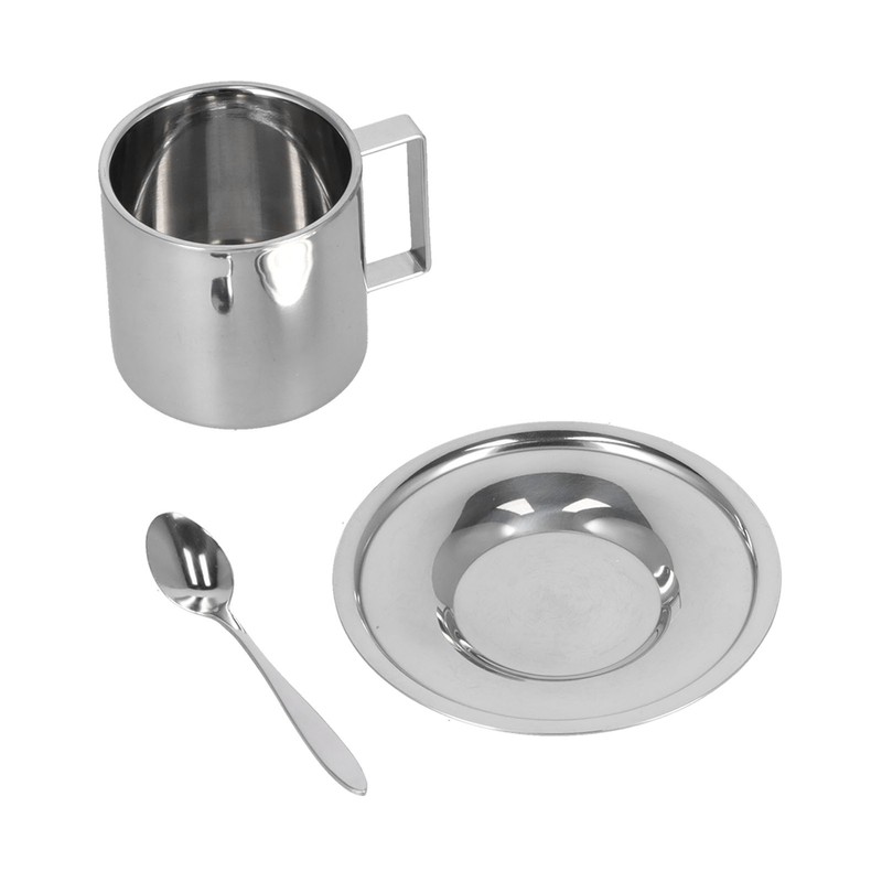 3PCS/Set Insulated Coffee Cup Set Stainless Steel Double Walled Mugs
