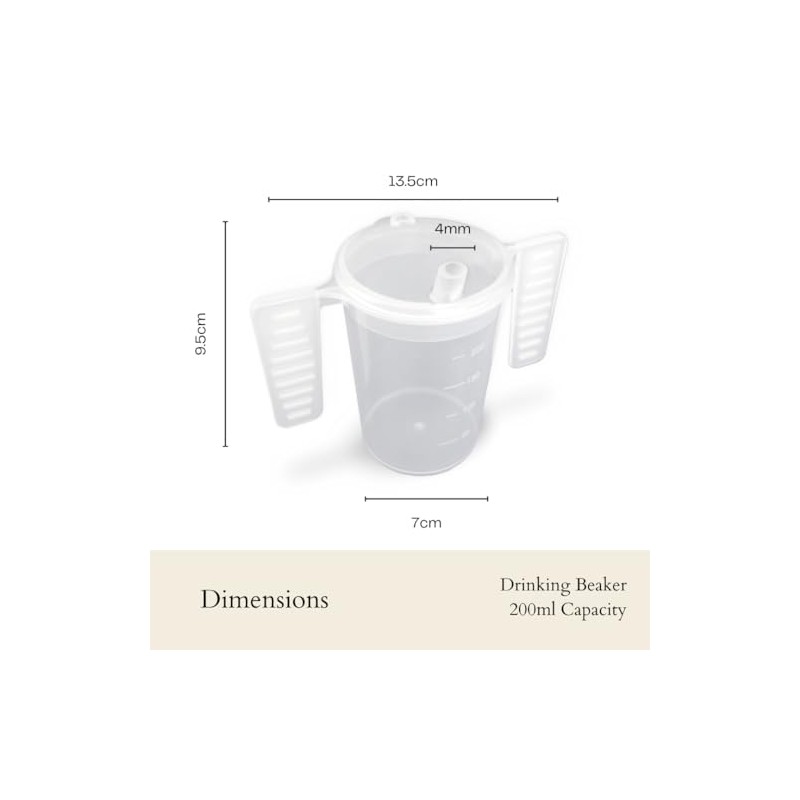 Life With Dignity Wing Handled Beaker with Drinking Lid -
