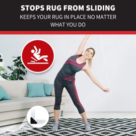 StepNGrip StepNGrip Rug Corner Grippers 4-Pack - Flattens Rug Corners to Hold Rug Down - Impedes Curling with Stiff Layer - Renewable Carpet Gripper Sticky Gel for Floors - Easy Lift Design - 6.5x6.5 Inches
