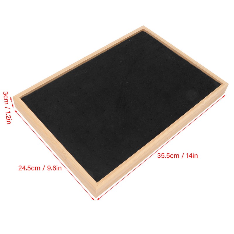 Ear Stud Tray Flannel Wood 216 Holes Lightweight Elegant Luxury