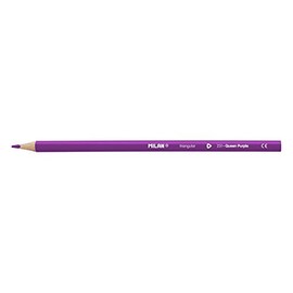 Box of 12 triangular pencils in purple