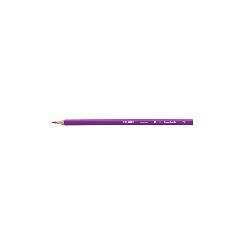 Box of 12 triangular pencils in purple