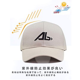 Lovechic Men's Cap, Large Size, Deep, Extra Large, 23.6 - 25.6 inches (60 - 65 cm), Stylish, Spring, Summer, Autumn, Winter, Unisex, off-white-AB