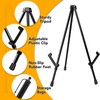 AROIC 3 Pack 14'' Tabletop Easels, Black Steel Table Top