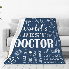 Linxher Doctor Gifts, Gifts for Doctors, Doctor Gifts for Women/Men, Best Doctor Ever Gifts, Doctor Appreciation Gifts, Retirement Gifts for Doctors, Funny Thank You Gift for Doctor Blanket 60” x 50”