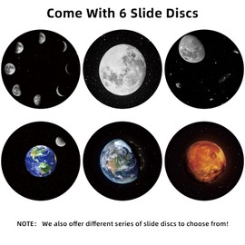 Realistic Discs - Discs for Ainael Galaxy Projector, 5k Ultra HD Slide for Home Planetarium, 6 Discs Set Without Projector (Moon)