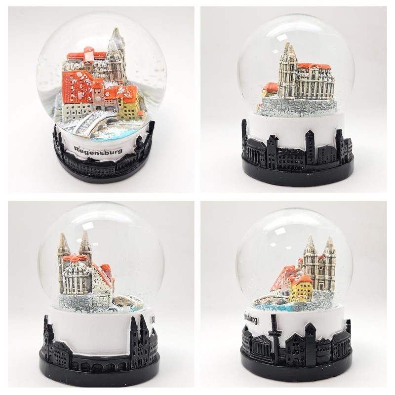 Regensburg 30078 Souvenir Snow Globe | Dom Stone Bridge Danube