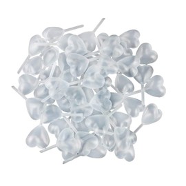 yueton 50pcs Clear Heart Shape 4ml Liquid Dropper Pasteur Pipette, Plastic Squeeze Transfer Pipettes