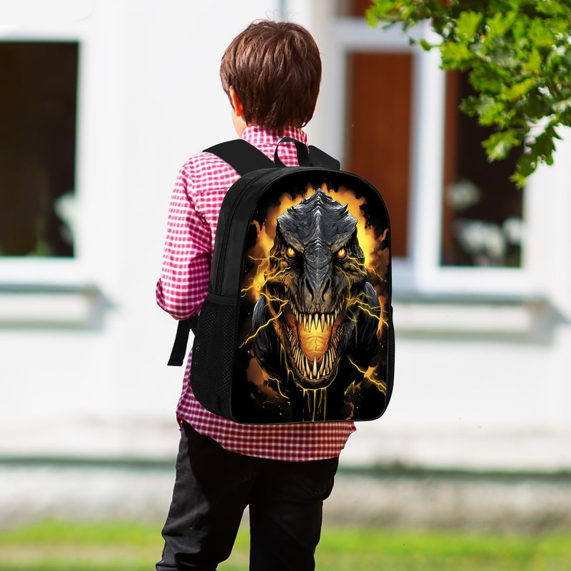 Huke Dinosaur Backpack for Kids Boys Girls, Cool Dino Backpack,
