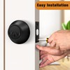Probrico 4 Pack Black Double Cylinder Deadbolt Lock Set, Round