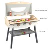 KIDS TOYLAND Wooden Pretend Barbecue Grill Play Set, Play Kitchen