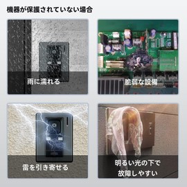 Outdoor Intercom Rain Cover Intercom Entry Control Doorbell Sunshade Protector Metal Black Video Doorbell Protector