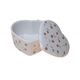 Rose Garden Heart Lid Manufacturing Direct Sale Trinket Box Ring Jewelry Case Ceramic ACSWEBSHOP Original