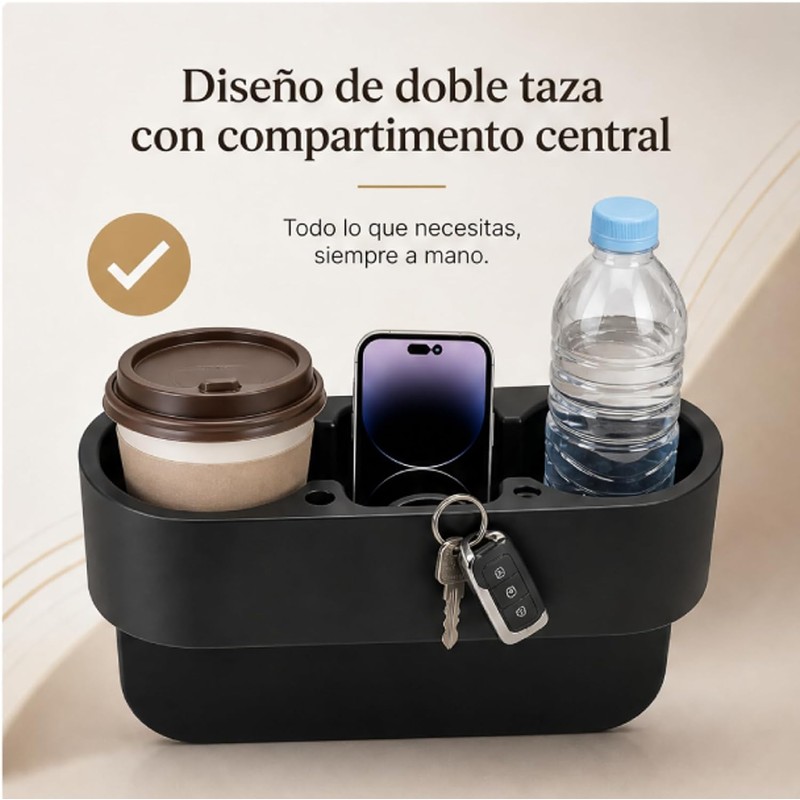 Keenso Portavasos para Auto,3 en 1 Porta Vasos para Asiento