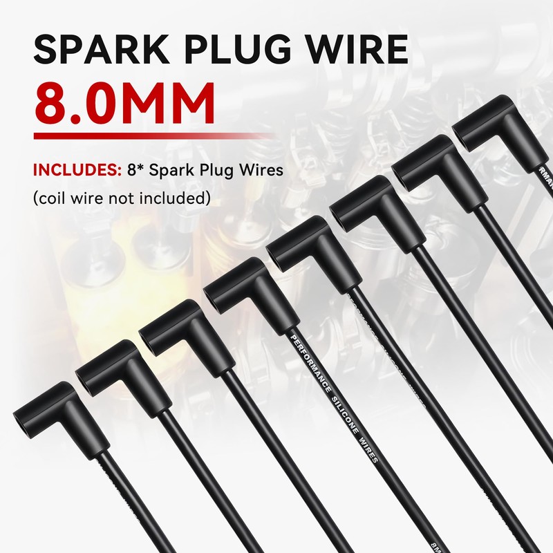 Spark Plug Wires 8.0mm Fit for SBC Chevy 350 GMC