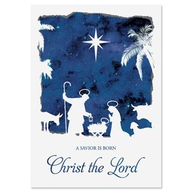 Current A Savior is Born Christmas Greeting Cards Set - Set of 18 Large 5 x 7-Inch Folded Cards, Themed Religious Holiday Card Value Pack, Envelopes Included