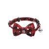 Christmas Bow Tie Dog Cat Collar With Bell Xmas Themed