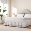 MIYE - Falda de cama de encaje con volantes, elástico