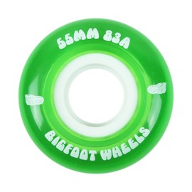 Bigfoot Skateboard Wheels 83A Soft Street Cruiser Filmer with Ceramic Bearings (Green, 55mm)