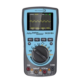 SK201B+ Intelligent Graphical Digital Oscilloscope Multimeter 2 in 1 SKYCENX with 2.4 Inches Color Screen 1MHz Bandwidth 2.5Msps Sampling Rate for DIY and Electronic Test