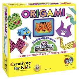 Creativity for Kids Juego de Origami con Hojas de Neon Manualidades con Hojas de Papel