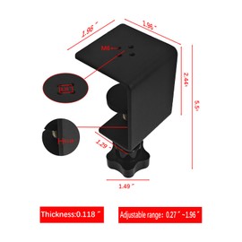 JSFURN Heavy Duty Metal C-Clamps for Woodworking, Table Saw Fence Clamps with Protective Pad, 3 Pack for Fixed Acrylic, Glass, Plastic, Wood Sheets