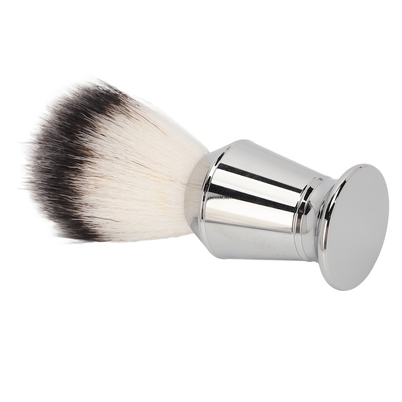 Beard Foam Brush Fine Synthetic Bristles Stainless Steel Fast Dry