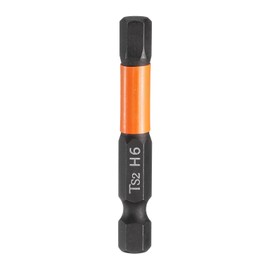 HARFINGTON Hex Head Wrench Drill Bit 6mm(H6) Metric 1/4" Hex Shank 2"(50mm) Length S2 Steel Magnetic Impact Drivers Screwdriver Bit Hexagon Electric Drill Bits